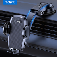 TOPK-Support de téléphone portable universel pour voiture, support de carte Prada par gravité, support de téléphone portable pour iPhone 13, 12, 11, Xiaomi, Samsung 1